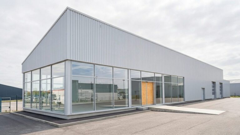 Photo après travaux de réfection de bardage sur le chantier Suzuki à Cherbourg réalisés par CIBETANCHE Centre Ouest